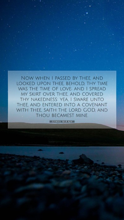 Picture 07 - Ezekiel 16:8 KJV Mobile Phone Wallpaper - Now when I passed by thee, and looked upon thee, - Mobile Bible Verse Wallpaper