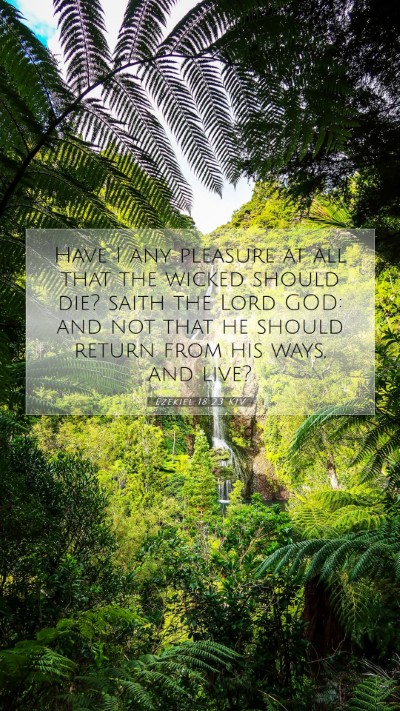 Picture 07 - Ezekiel 18:23 KJV Mobile Phone Wallpaper - Have I any pleasure at all that the wicked should - Mobile Bible Verse Wallpaper