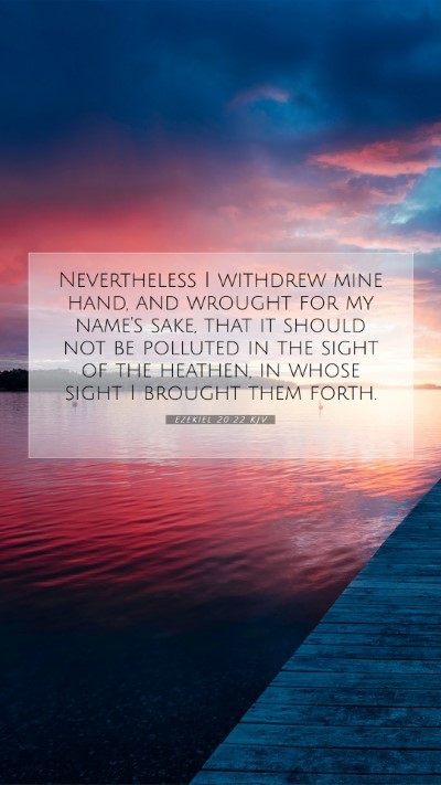 Picture 07 - Ezekiel 20:22 KJV Mobile Phone Wallpaper - Nevertheless I withdrew mine hand, and wrought - Mobile Bible Verse Wallpaper
