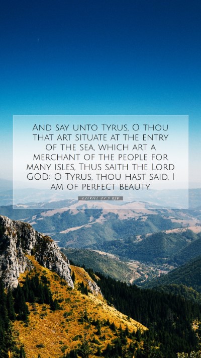 Picture 07 - Ezekiel 27:3 KJV Mobile Phone Wallpaper - And say unto Tyrus, O thou that art situate at - Mobile Bible Verse Wallpaper