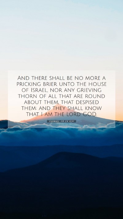 Picture 07 - Ezekiel 28:24 KJV Mobile Phone Wallpaper - And there shall be no more a pricking brier unto - Mobile Bible Verse Wallpaper