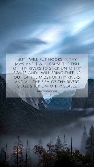 Picture 07 - Ezekiel 29:4 KJV Mobile Phone Wallpaper - But I will put hooks in thy jaws, and I will - Mobile Bible Verse Wallpaper