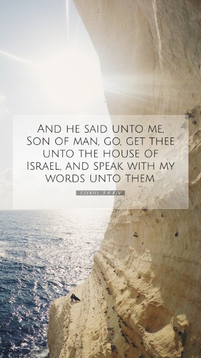 Picture 07 - Ezekiel 3:4 KJV Mobile Phone Wallpaper - And he said unto me, Son of man, go, get thee - Mobile Bible Verse Wallpaper