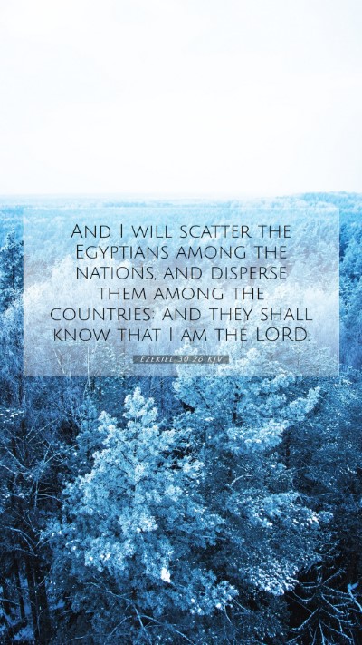 Picture 07 - Ezekiel 30:26 KJV Mobile Phone Wallpaper - And I will scatter the Egyptians among the - Mobile Bible Verse Wallpaper