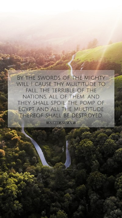 Picture 07 - Ezekiel 32:12 KJV Mobile Phone Wallpaper - By the swords of the mighty will I cause thy - Mobile Bible Verse Wallpaper