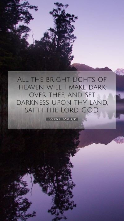 Picture 07 - Ezekiel 32:8 KJV Mobile Phone Wallpaper - All the bright lights of heaven will I make dark - Mobile Bible Verse Wallpaper