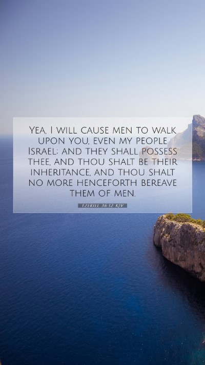 Picture 07 - Ezekiel 36:12 KJV Mobile Phone Wallpaper - Yea, I will cause men to walk upon you, even my - Mobile Bible Verse Wallpaper