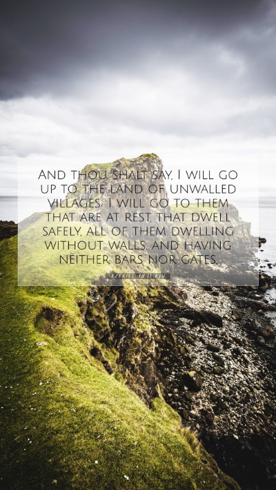 Picture 07 - Ezekiel 38:11 KJV Mobile Phone Wallpaper - And thou shalt say, I will go up to the land of - Mobile Bible Verse Wallpaper