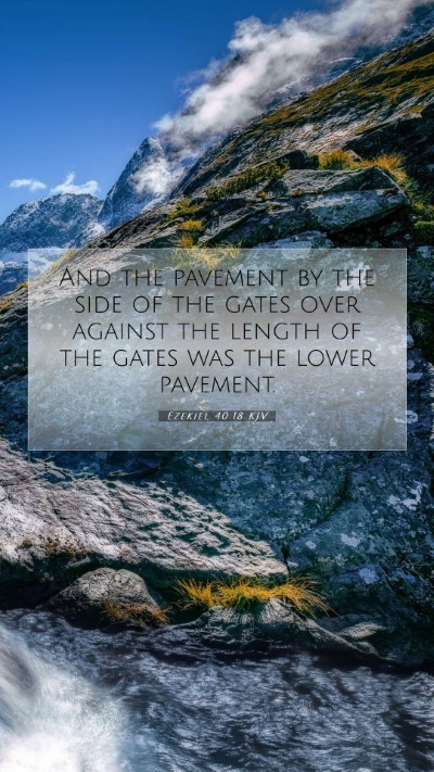 Picture 07 - Ezekiel 40:18 KJV Mobile Phone Wallpaper - And the pavement by the side of the gates over - Mobile Bible Verse Wallpaper