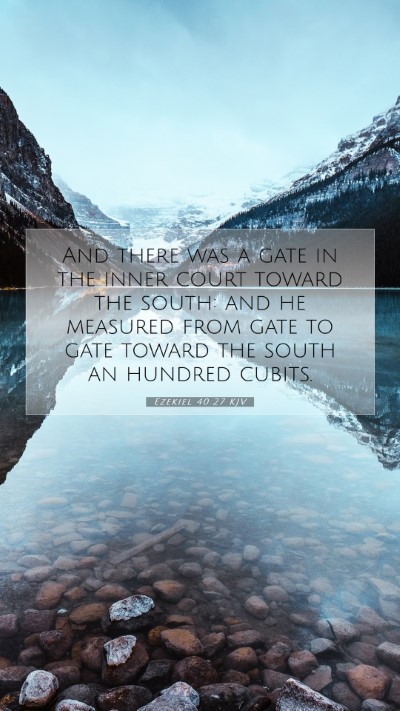 Picture 07 - Ezekiel 40:27 KJV Mobile Phone Wallpaper - And there was a gate in the inner court toward - Mobile Bible Verse Wallpaper