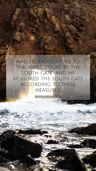 Picture 07 - Ezekiel 40:28 KJV Mobile Phone Wallpaper - And he brought me to the inner court by the south - Mobile Bible Verse Wallpaper