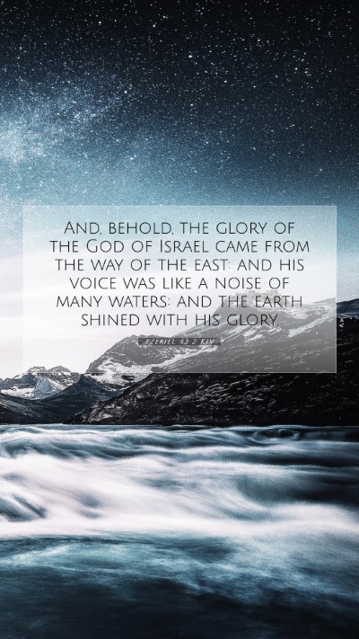 Picture 07 - Ezekiel 43:2 KJV Mobile Phone Wallpaper - And, behold, the glory of the God of Israel came - Mobile Bible Verse Wallpaper