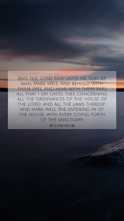 Picture 07 - Ezekiel 44:5 KJV Mobile Phone Wallpaper - And the LORD said unto me, Son of man, mark well, - Mobile Bible Verse Wallpaper