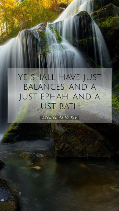 Picture 07 - Ezekiel 45:10 KJV Mobile Phone Wallpaper - Ye shall have just balances, and a just ephah, - Mobile Bible Verse Wallpaper