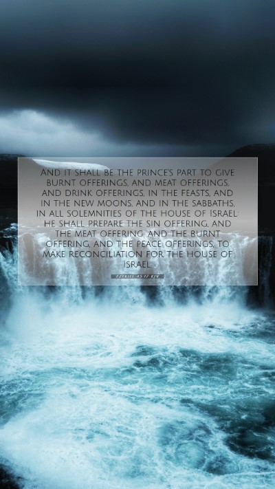 Picture 07 - Ezekiel 45:17 KJV Mobile Phone Wallpaper - And it shall be the prince's part to give burnt - Mobile Bible Verse Wallpaper