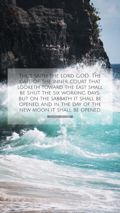 Picture 07 - Ezekiel 46:1 KJV Mobile Phone Wallpaper - Thus saith the Lord GOD; The gate of the inner - Mobile Bible Verse Wallpaper