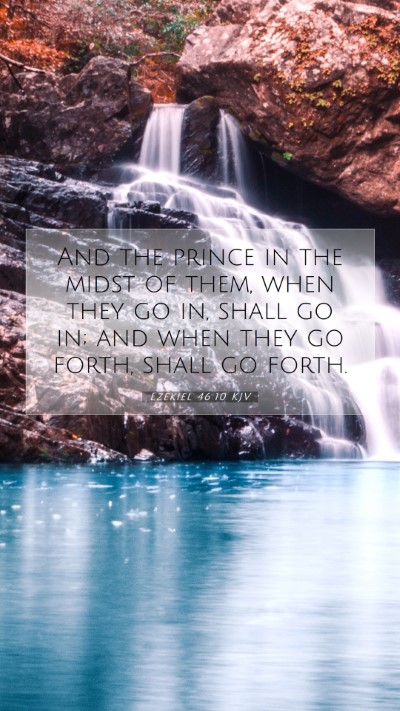 Picture 07 - Ezekiel 46:10 KJV Mobile Phone Wallpaper - And the prince in the midst of them, when they go - Mobile Bible Verse Wallpaper