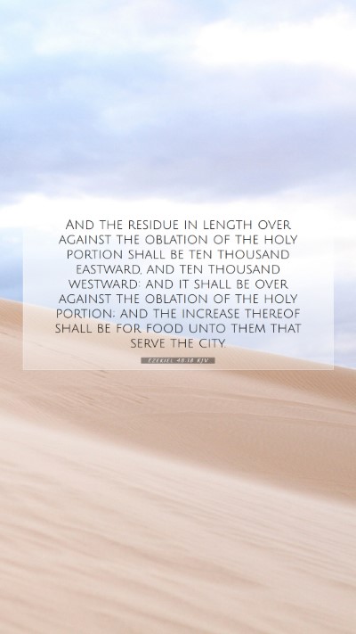 Picture 07 - Ezekiel 48:18 KJV Mobile Phone Wallpaper - And the residue in length over against the - Mobile Bible Verse Wallpaper