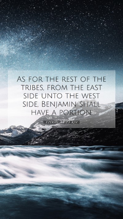 Picture 07 - Ezekiel 48:23 KJV Mobile Phone Wallpaper - As for the rest of the tribes, from the east side - Mobile Bible Verse Wallpaper