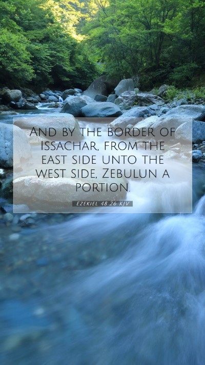 Picture 07 - Ezekiel 48:26 KJV Mobile Phone Wallpaper - And by the border of Issachar, from the east side - Mobile Bible Verse Wallpaper