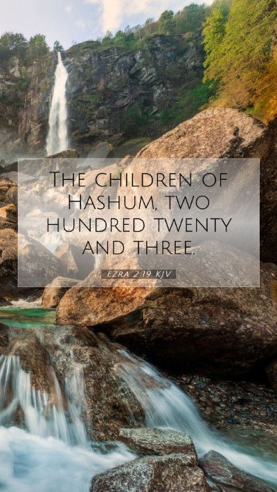 Picture 07 - Ezra 2:19 KJV Mobile Phone Wallpaper - The children of Hashum, two hundred twenty and - Mobile Bible Verse Wallpaper