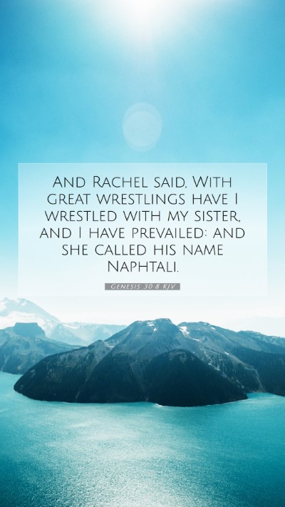Picture 07 - Genesis 30:8 KJV Mobile Phone Wallpaper - And Rachel said, With great wrestlings have I - Mobile Bible Verse Wallpaper