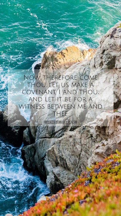 Picture 07 - Genesis 31:44 KJV Mobile Phone Wallpaper - Now therefore come thou, let us make a covenant, - Mobile Bible Verse Wallpaper