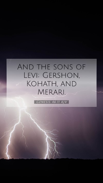 Picture 07 - Genesis 46:11 KJV Mobile Phone Wallpaper - And the sons of Levi; Gershon, Kohath, and - Mobile Bible Verse Wallpaper