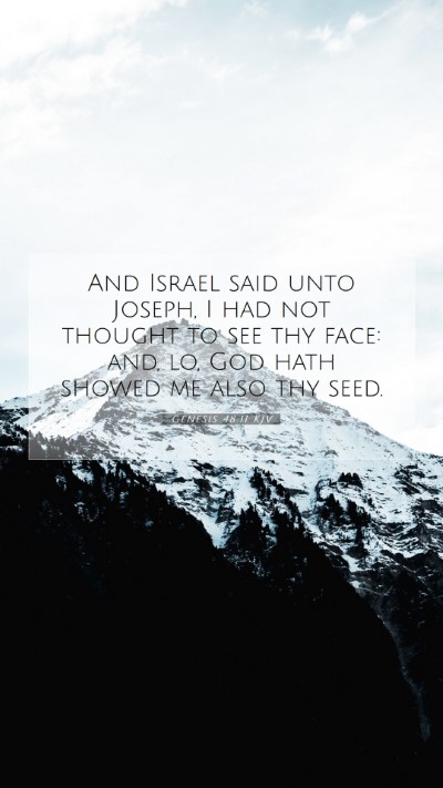 Picture 07 - Genesis 48:11 KJV Mobile Phone Wallpaper - And Israel said unto Joseph, I had not thought to - Mobile Bible Verse Wallpaper