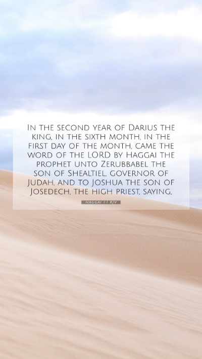 Picture 07 - Haggai 1:1 KJV Mobile Phone Wallpaper - In the second year of Darius the king, in the - Mobile Bible Verse Wallpaper