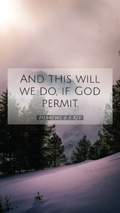 Picture 07 - Hebrews 6:3 KJV Mobile Phone Wallpaper - And this will we do, if God - Mobile Bible Verse Wallpaper