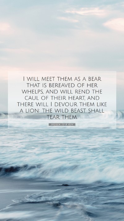 Picture 07 - Hosea 13:8 KJV Mobile Phone Wallpaper - I will meet them as a bear that is bereaved of - Mobile Bible Verse Wallpaper