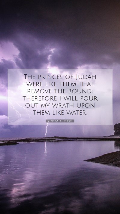 Picture 07 - Hosea 5:10 KJV Mobile Phone Wallpaper - The princes of Judah were like them that remove - Mobile Bible Verse Wallpaper