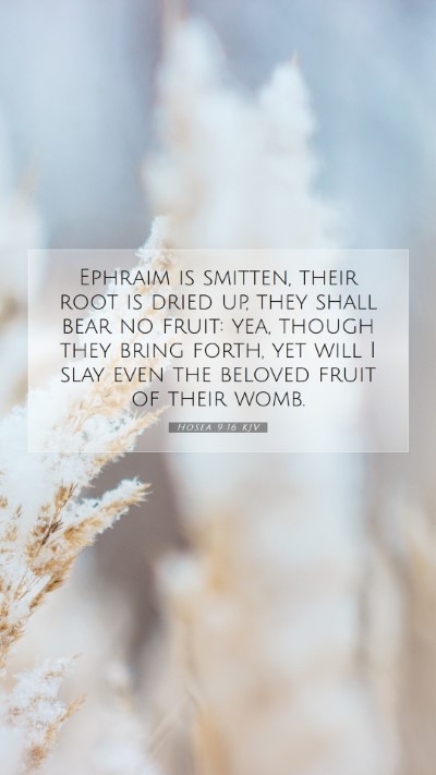 Picture 07 - Hosea 9:16 KJV Mobile Phone Wallpaper - Ephraim is smitten, their root is dried up, they - Mobile Bible Verse Wallpaper