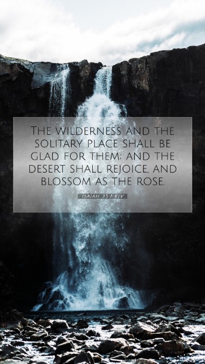 Picture 07 - Isaiah 35:1 KJV Mobile Phone Wallpaper - The wilderness and the solitary place shall be - Mobile Bible Verse Wallpaper