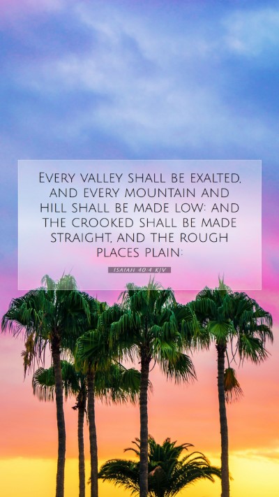 Picture 07 - Isaiah 40:4 KJV Mobile Phone Wallpaper - Every valley shall be exalted, and every mountain - Mobile Bible Verse Wallpaper