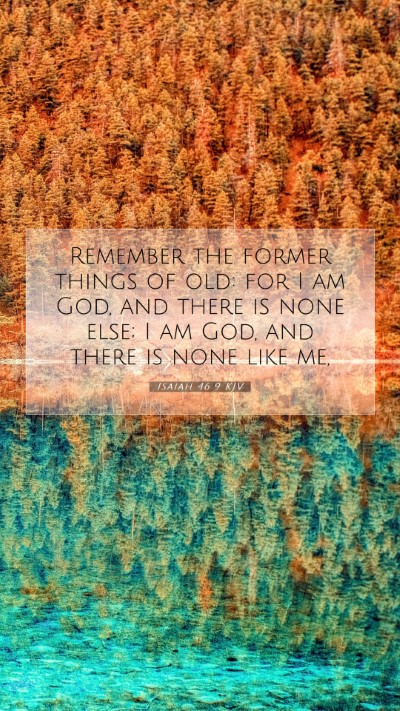 Picture 07 - Isaiah 46:9 KJV Mobile Phone Wallpaper - Remember the former things of old: for I am God, - Mobile Bible Verse Wallpaper