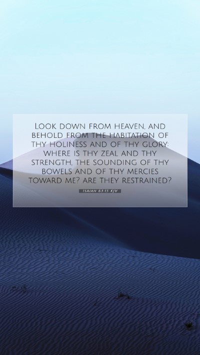 Picture 07 - Isaiah 63:15 KJV Mobile Phone Wallpaper - Look down from heaven, and behold from the - Mobile Bible Verse Wallpaper