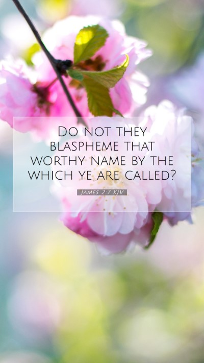 Picture 07 - James 2:7 KJV Mobile Phone Wallpaper - Do not they blaspheme that worthy name by the - Mobile Bible Verse Wallpaper