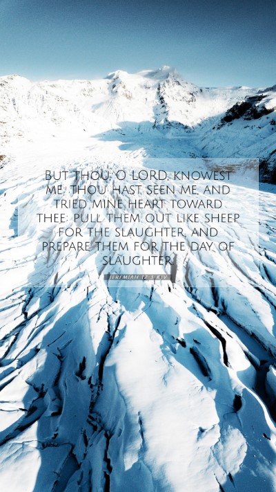 Picture 07 - Jeremiah 12:3 KJV Mobile Phone Wallpaper - But thou, O LORD, knowest me: thou hast seen me, - Mobile Bible Verse Wallpaper