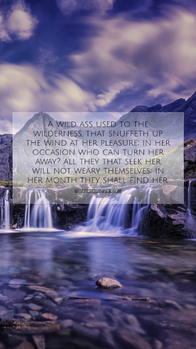 Picture 07 - Jeremiah 2:24 KJV Mobile Phone Wallpaper - A wild ass used to the wilderness, that snuffeth - Mobile Bible Verse Wallpaper