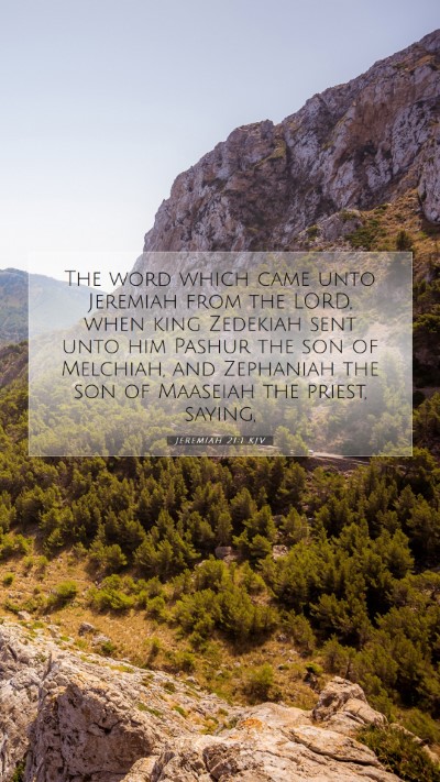 Picture 07 - Jeremiah 21:1 KJV Mobile Phone Wallpaper - The word which came unto Jeremiah from the LORD, - Mobile Bible Verse Wallpaper