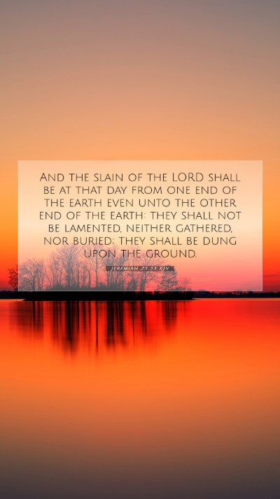 Picture 07 - Jeremiah 25:33 KJV Mobile Phone Wallpaper - And the slain of the LORD shall be at that day - Mobile Bible Verse Wallpaper