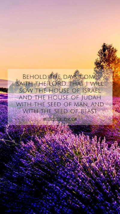 Picture 07 - Jeremiah 31:27 KJV Mobile Phone Wallpaper - Behold, the days come, saith the LORD, that I - Mobile Bible Verse Wallpaper