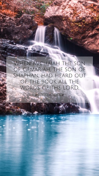Picture 07 - Jeremiah 36:11 KJV Mobile Phone Wallpaper - When Michaiah the son of Gemariah, the son of - Mobile Bible Verse Wallpaper