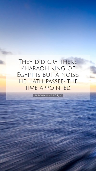 Picture 07 - Jeremiah 46:17 KJV Mobile Phone Wallpaper - They did cry there, Pharaoh king of Egypt is but - Mobile Bible Verse Wallpaper