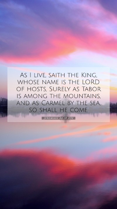 Picture 07 - Jeremiah 46:18 KJV Mobile Phone Wallpaper - As I live, saith the King, whose name is the LORD - Mobile Bible Verse Wallpaper