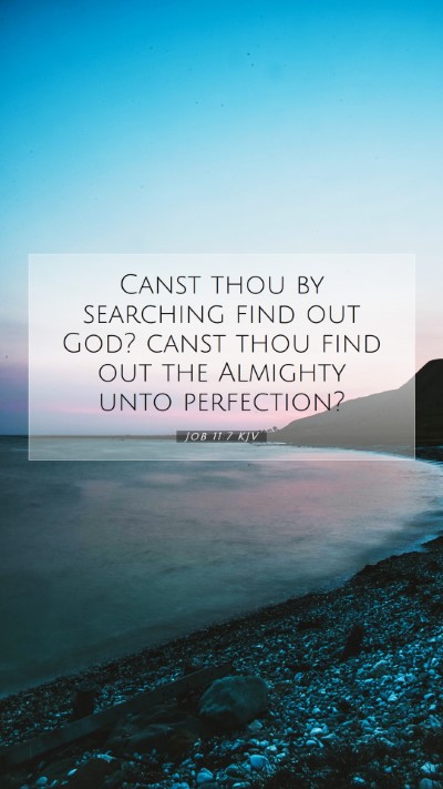 Picture 07 - Job 11:7 KJV Mobile Phone Wallpaper - Canst thou by searching find out God? canst thou - Mobile Bible Verse Wallpaper
