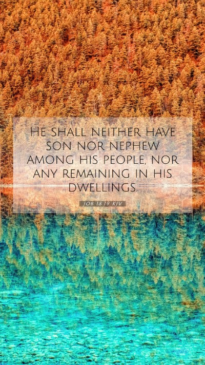 Picture 07 - Job 18:19 KJV Mobile Phone Wallpaper - He shall neither have son nor nephew among his - Mobile Bible Verse Wallpaper