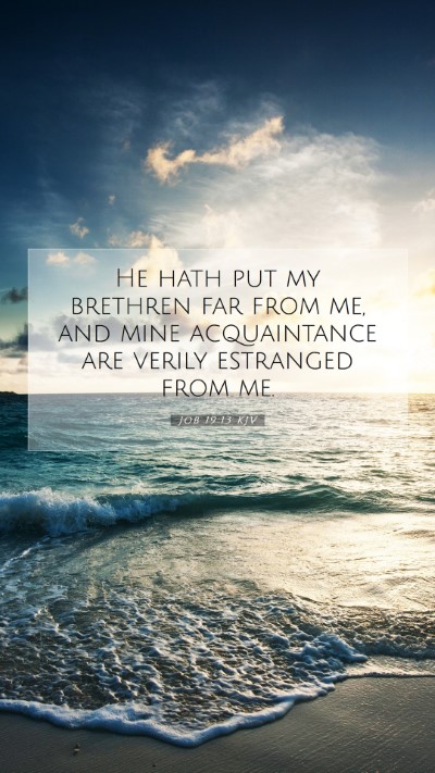 Picture 07 - Job 19:13 KJV Mobile Phone Wallpaper - He hath put my brethren far from me, and mine - Mobile Bible Verse Wallpaper